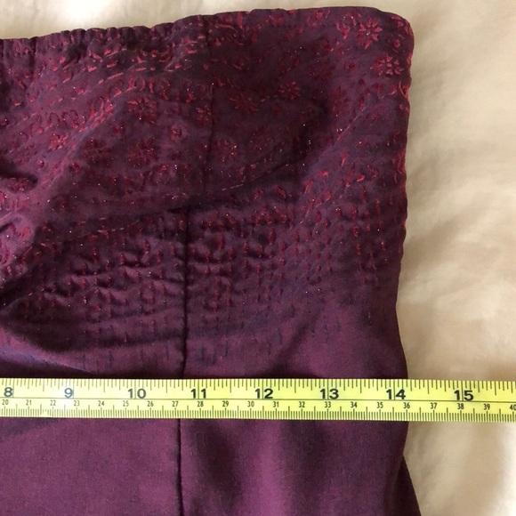 Burgundy strapless dress size 6 CDC Petites Caren - Picture 8 of 11